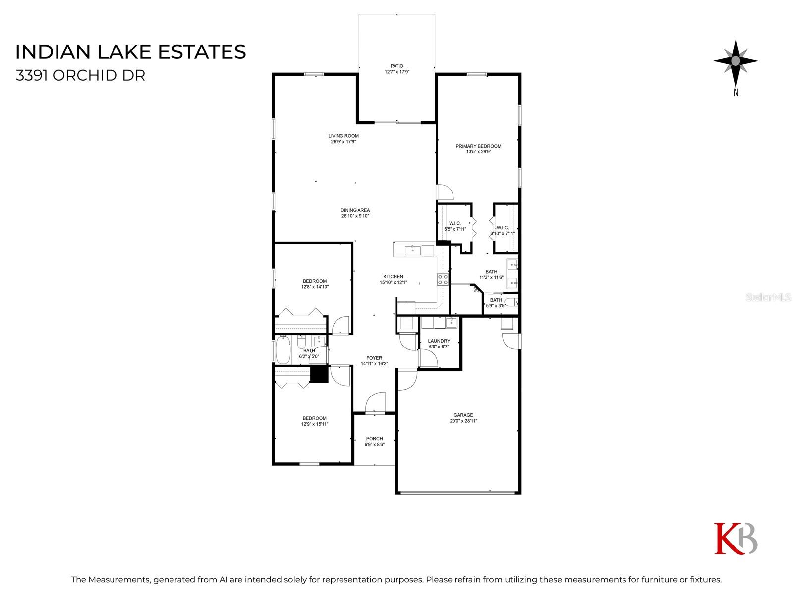 3391 ORCHID DR, INDIAN LAKE ESTATES, FL, 33855