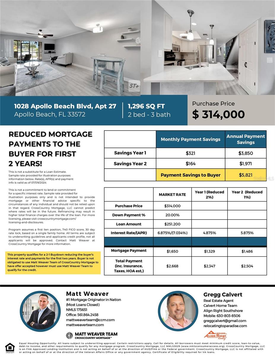 1028 APOLLO BEACH BLVD #27, APOLLO BEACH, FL, 33572