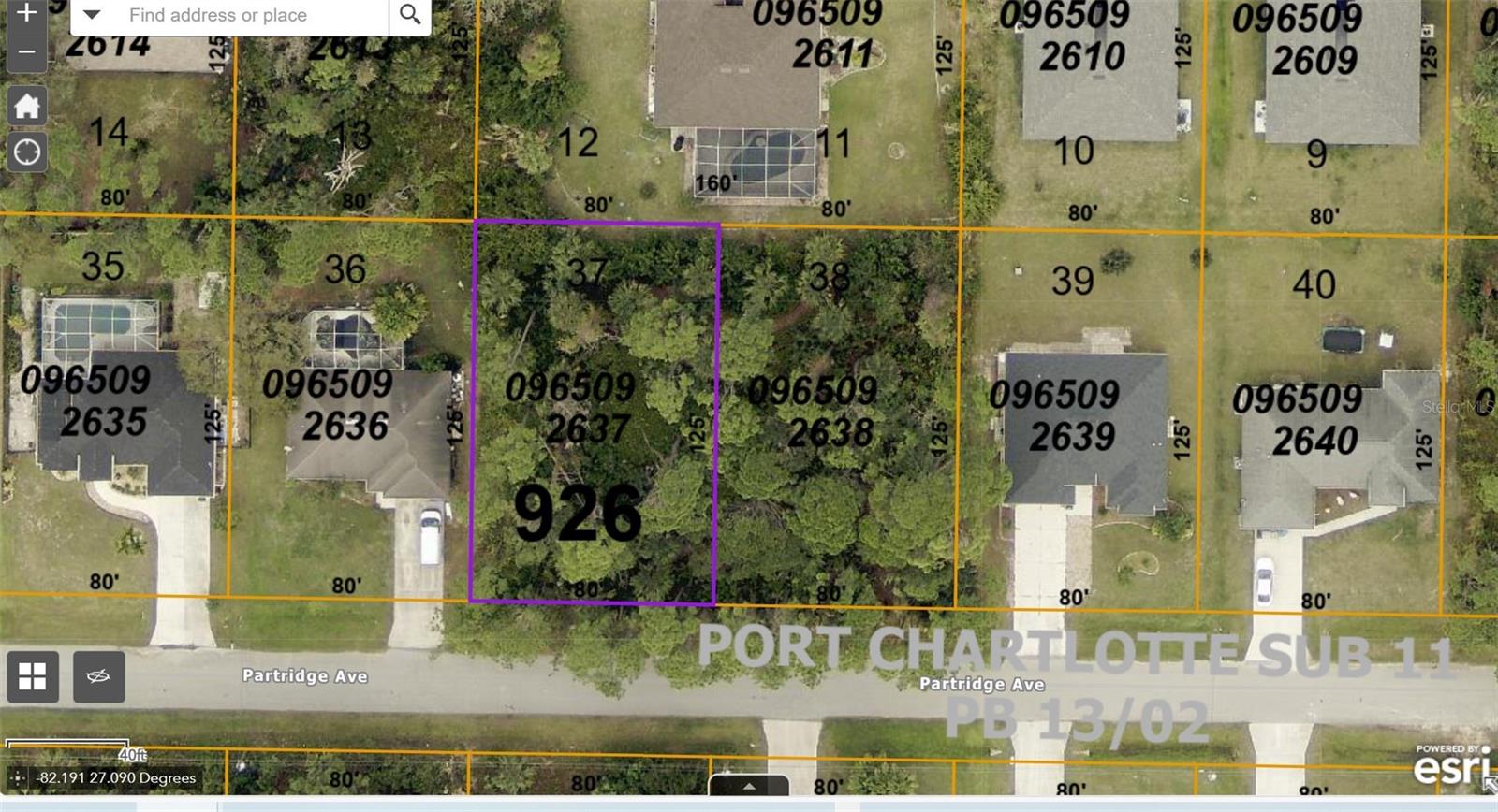 PARTRIDGE AVE, NORTH PORT, FL, 34286