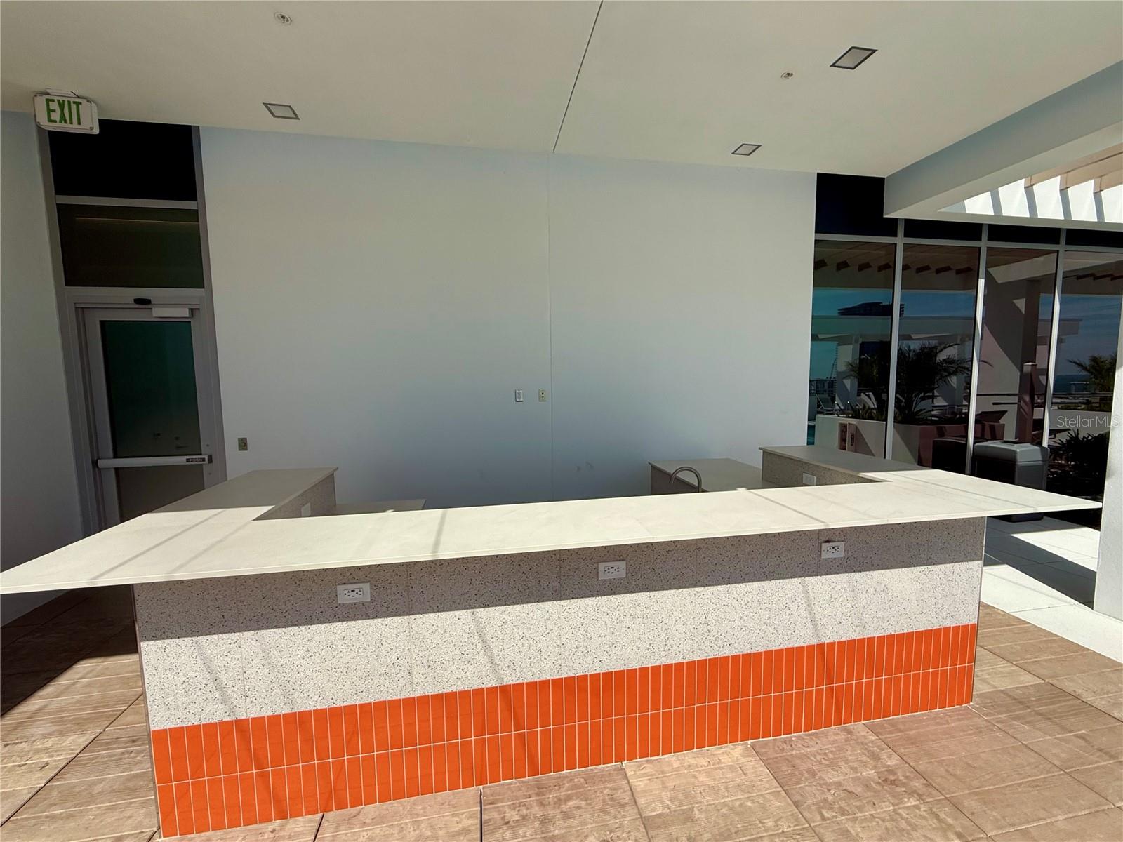 Rooftop Bar Serving area