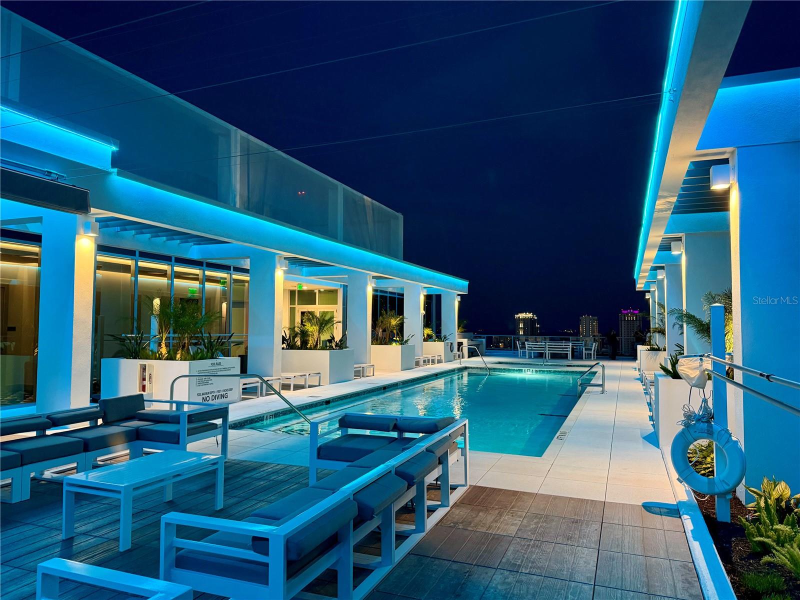 Rooftop Pool and Entertaining area.