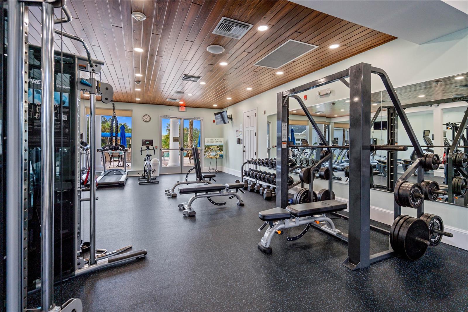 Work-out Overlooking the Pool!