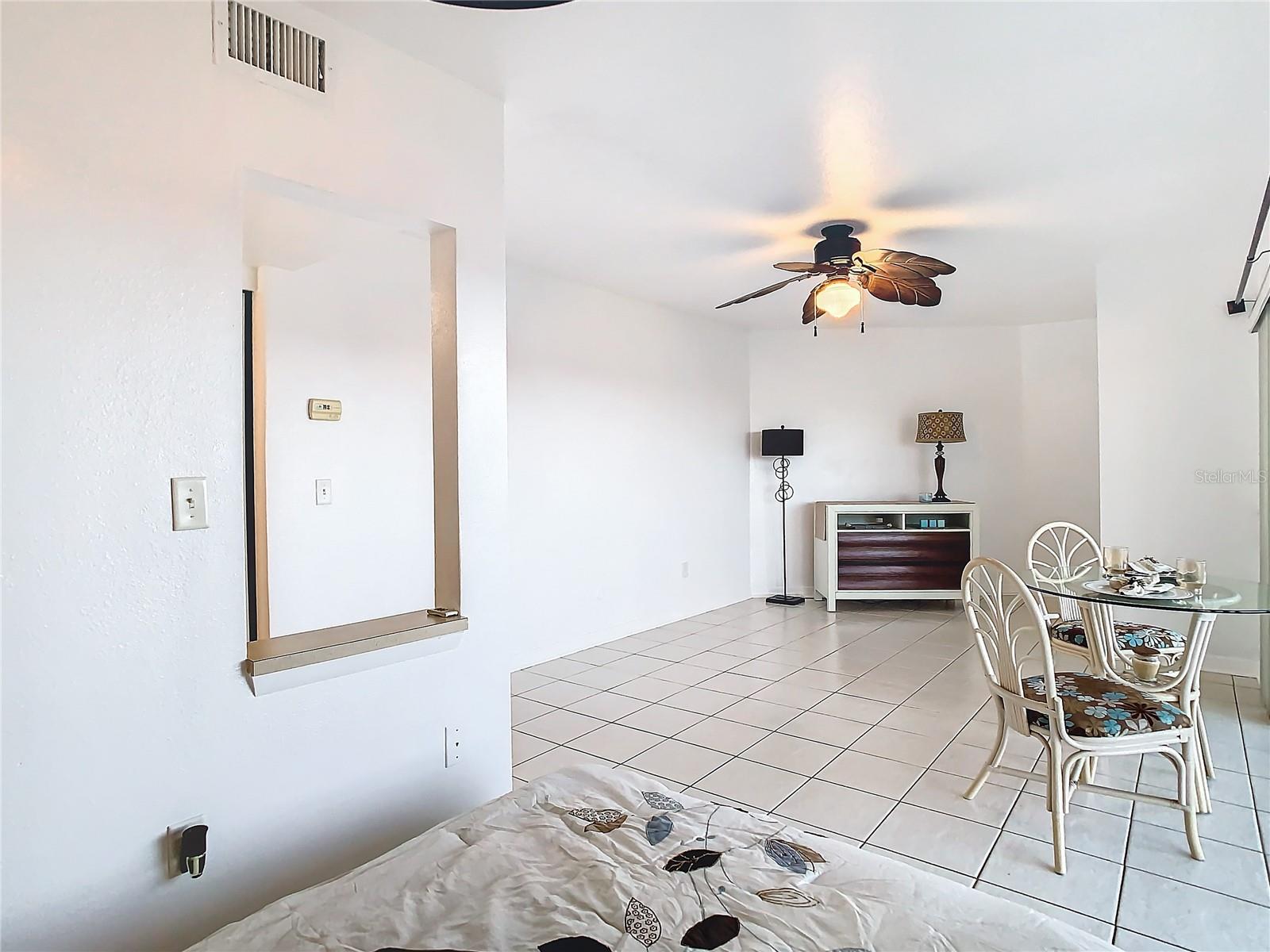 (before hurricane Helene) View from bedside towards the great room. Sliding doors to the right.