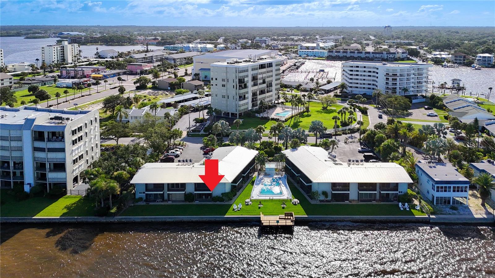 Here might be able to see that you cross over the Causeway Blvd bridge, then head south on Gary Cir.