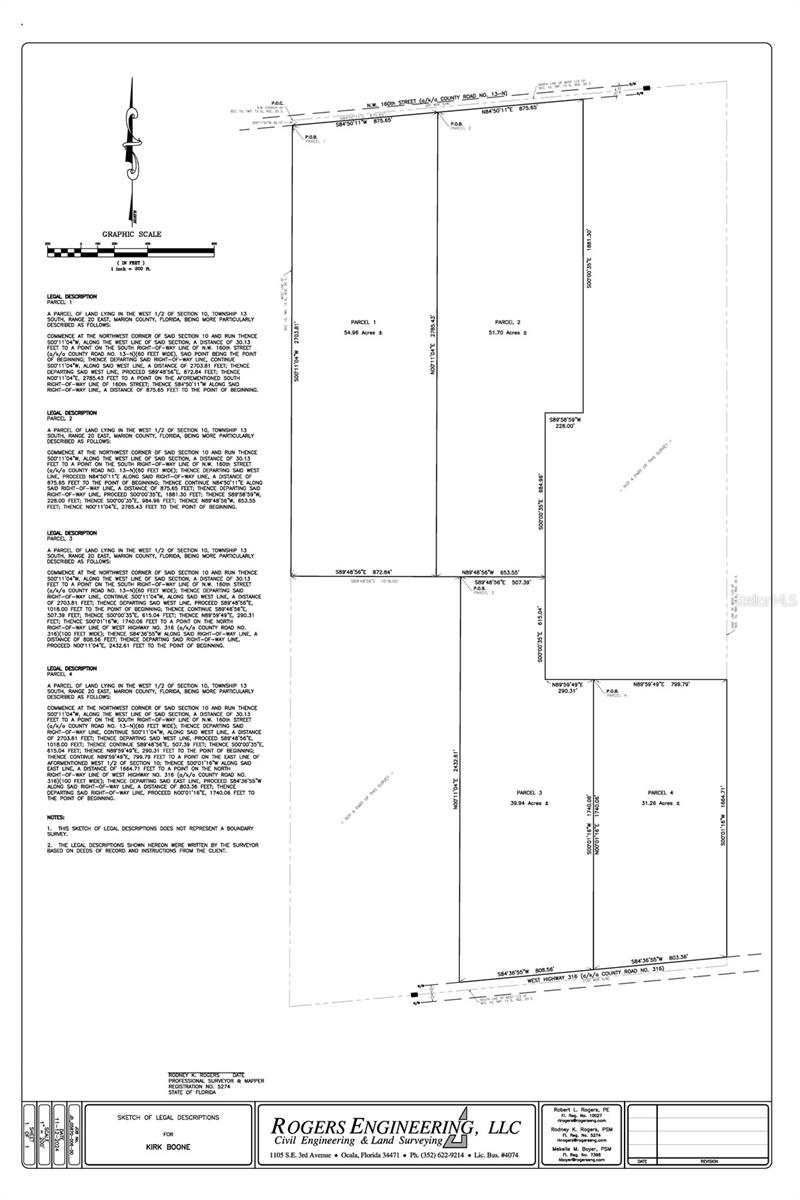 TBD W. HWY 316, REDDICK, FL, 32686