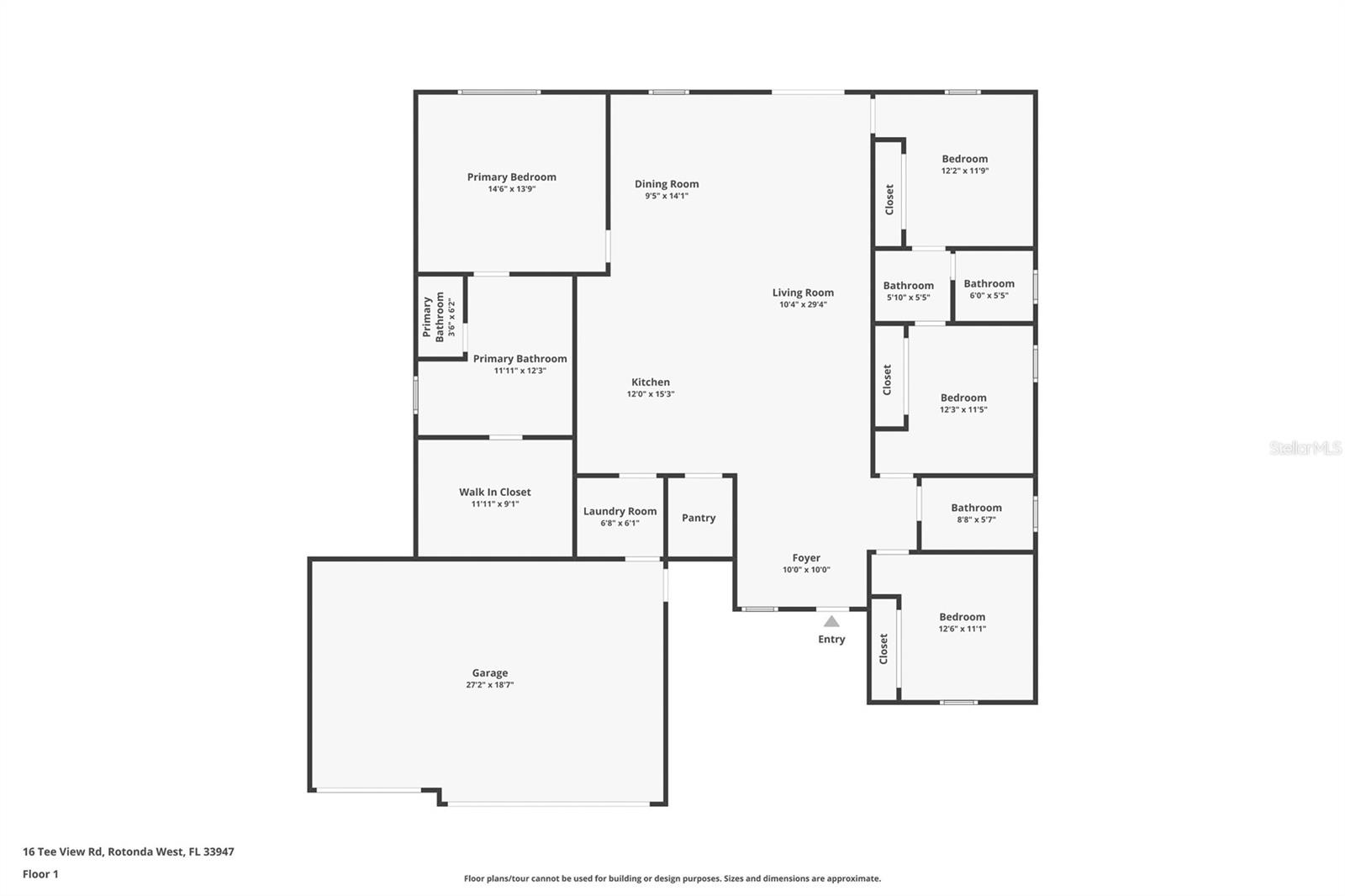 16 TEE VIEW RD, ROTONDA WEST, FL, 33947