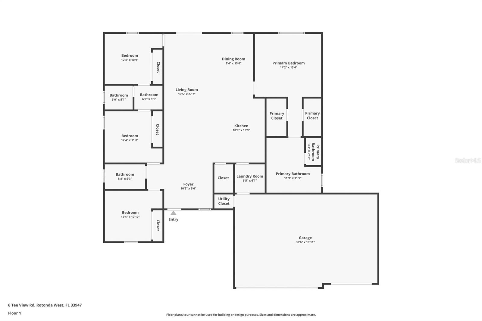 6 TEE VIEW RD, ROTONDA WEST, FL, 33947