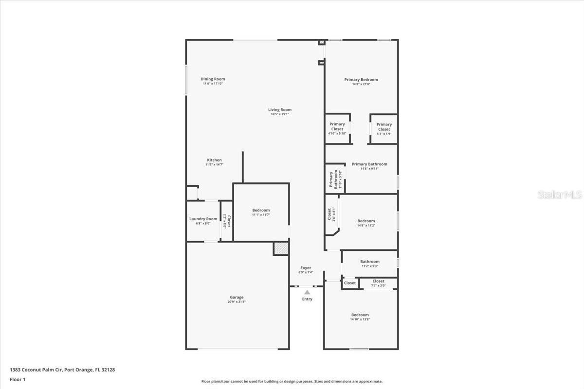 1383 COCONUT PALM CIR, PORT ORANGE, FL, 32128