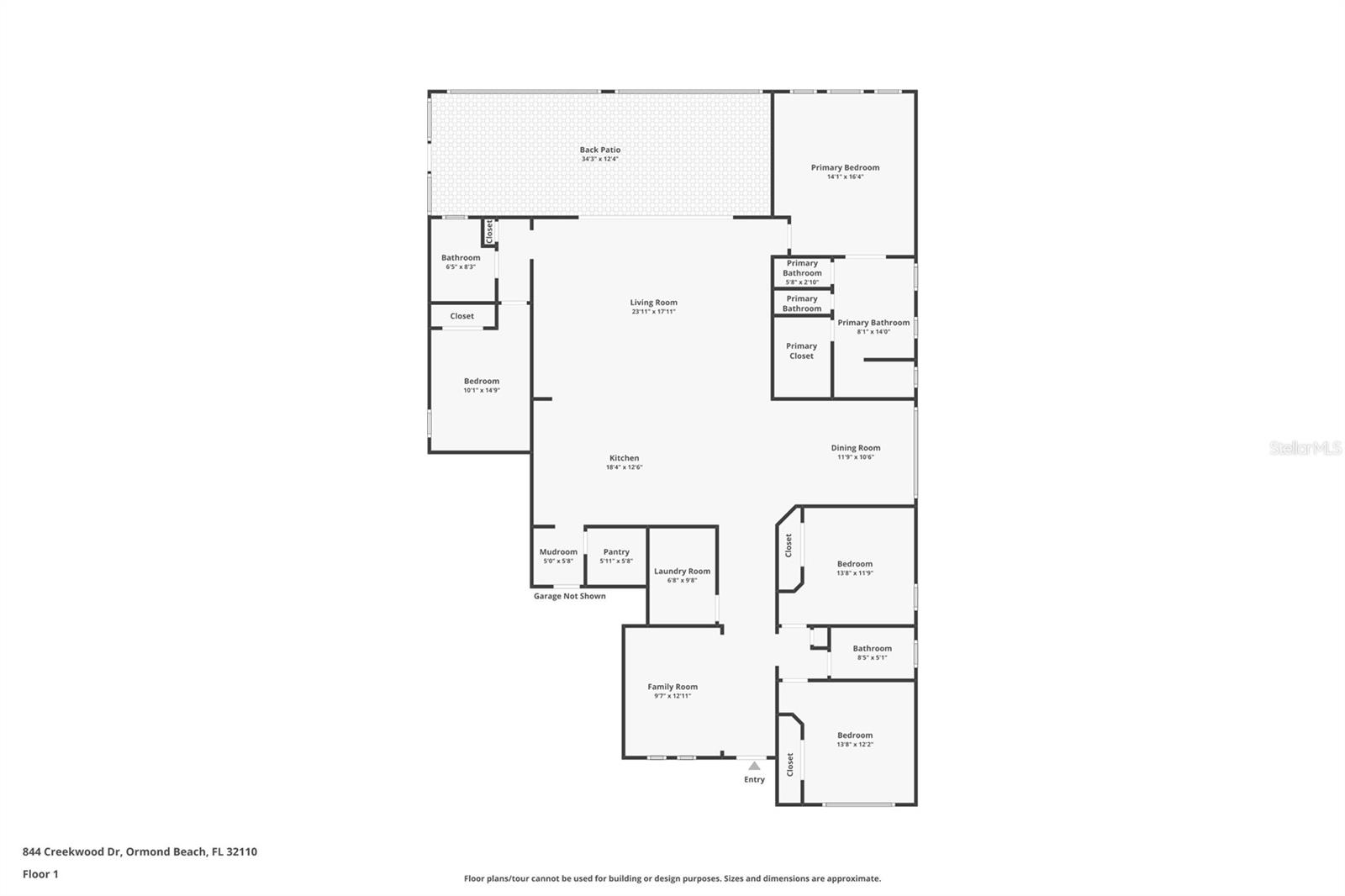 844 CREEKWOOD DR, ORMOND BEACH, FL, 32174