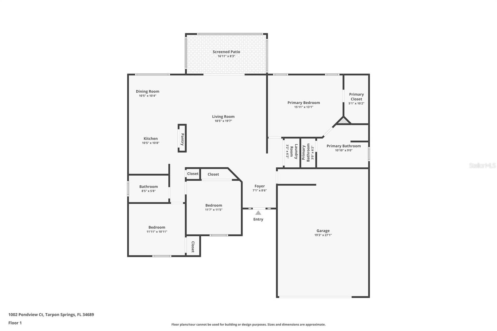 1002 PONDVIEW CT, TARPON SPRINGS, FL, 34689