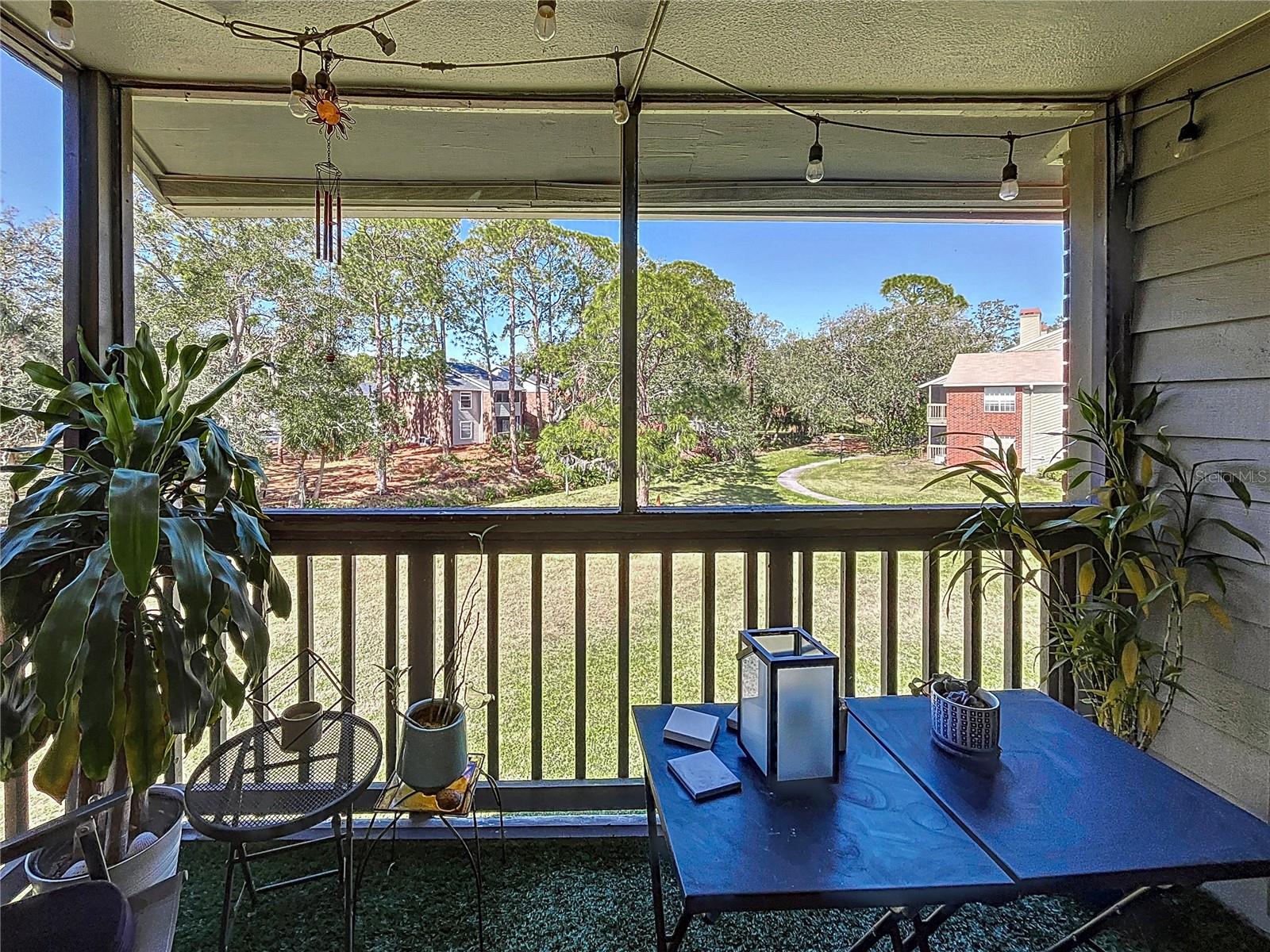 Gorgeous wooded & creek views from your 2nd floor screened balcony