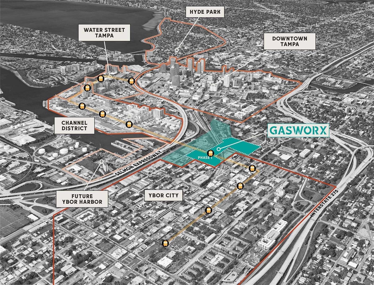 GasWorx Ybor City is only 1mi away!