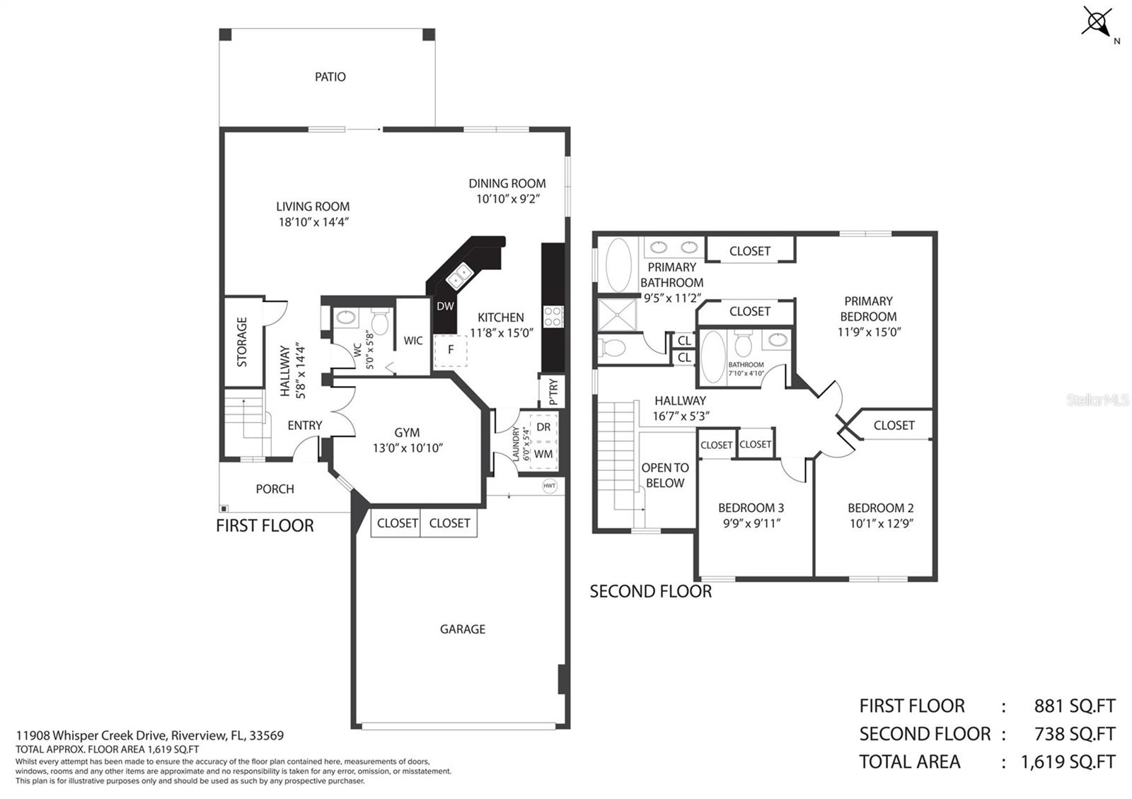 11908 WHISPER CREEK DR, RIVERVIEW, FL, 33569