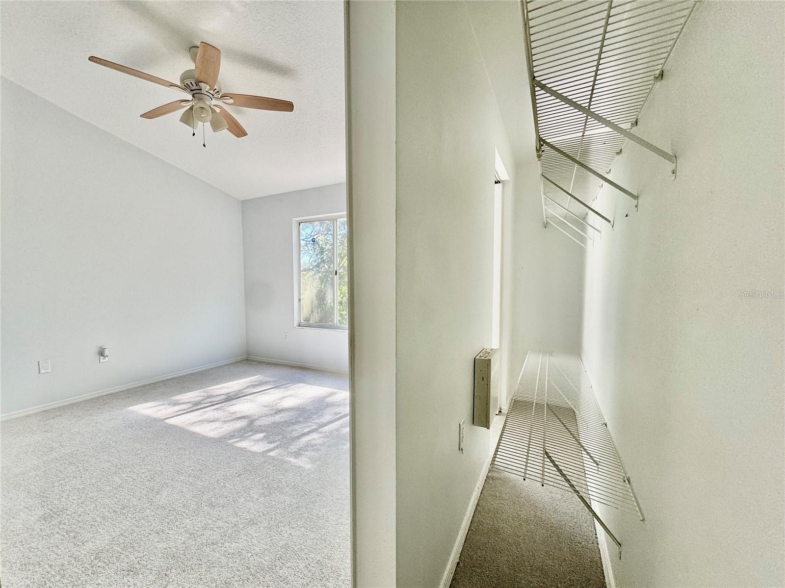 Double door, full length closet in the master bedroom