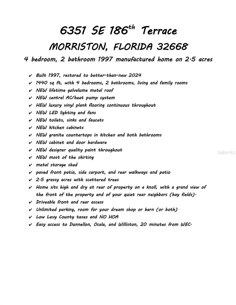 6351 SE 186TH TER, MORRISTON, FL, 32668