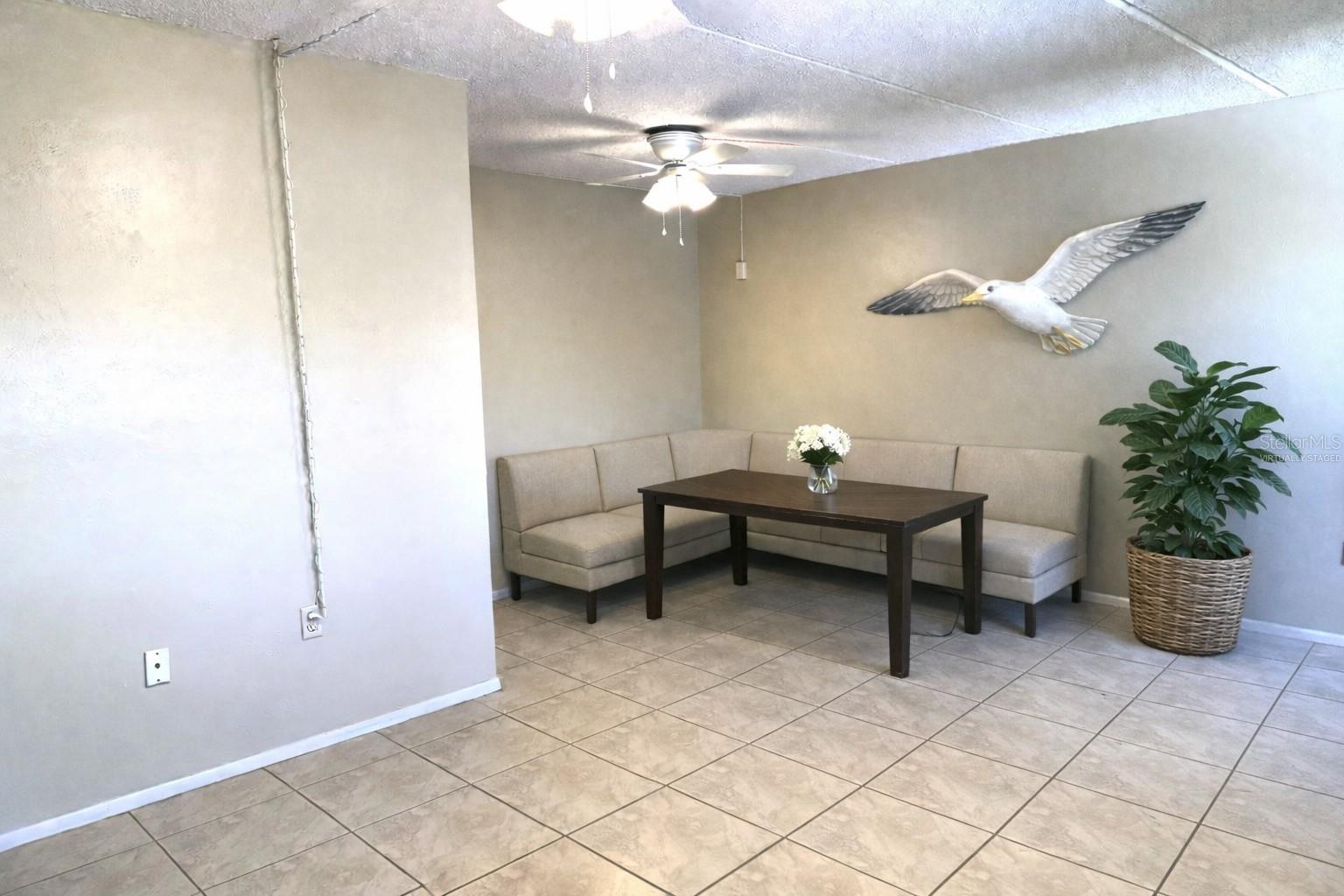 Dining area virtually staged with CHAT GPT