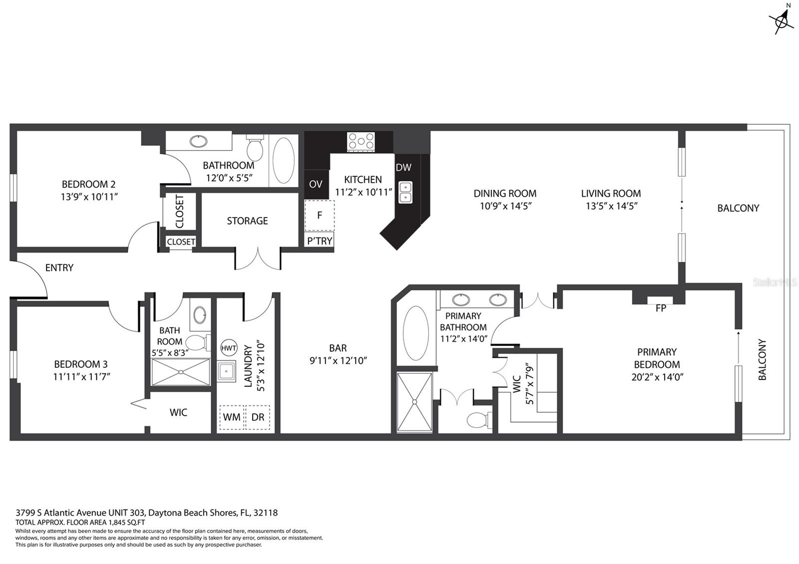 3799 S ATLANTIC AVE #303, DAYTONA BEACH, FL, 32118