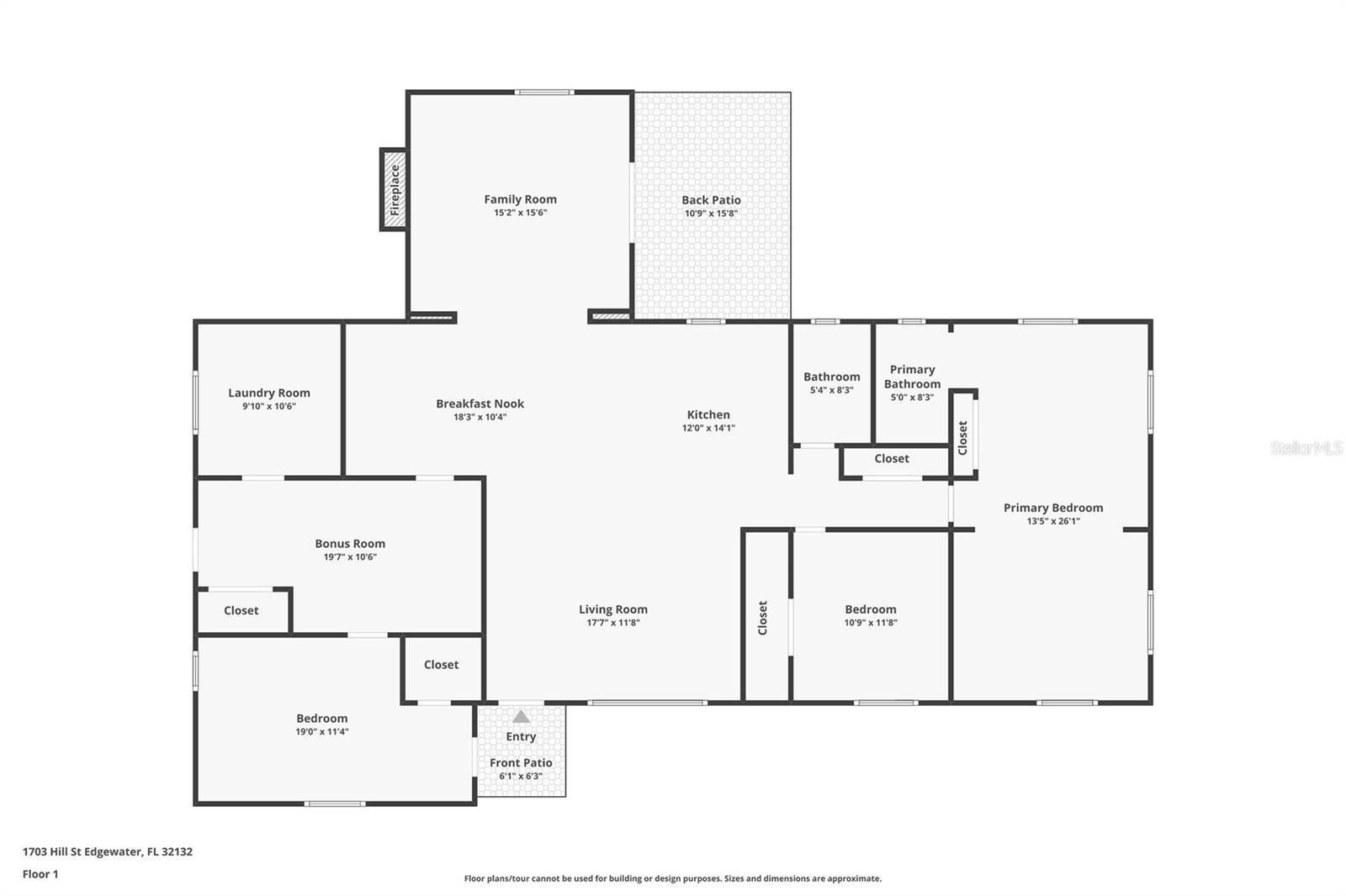 1703 HILL ST, EDGEWATER, FL, 32132
