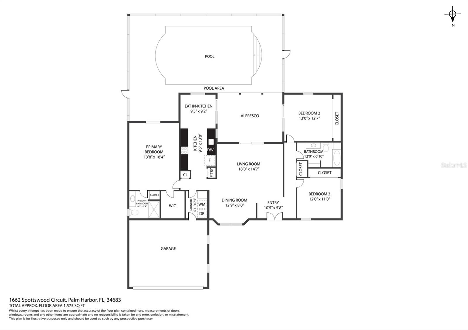 1662 SPOTTSWOOD CIR, PALM HARBOR, FL, 34683