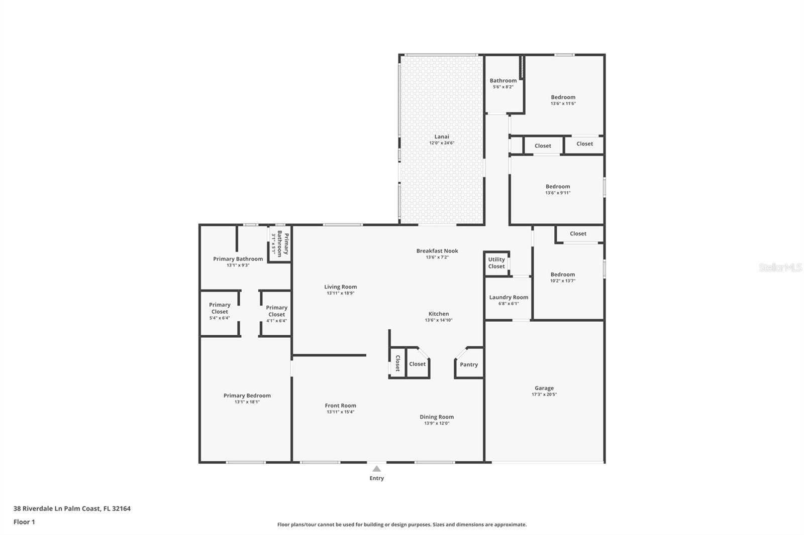 38 RIVERDALE LN, PALM COAST, FL, 32164