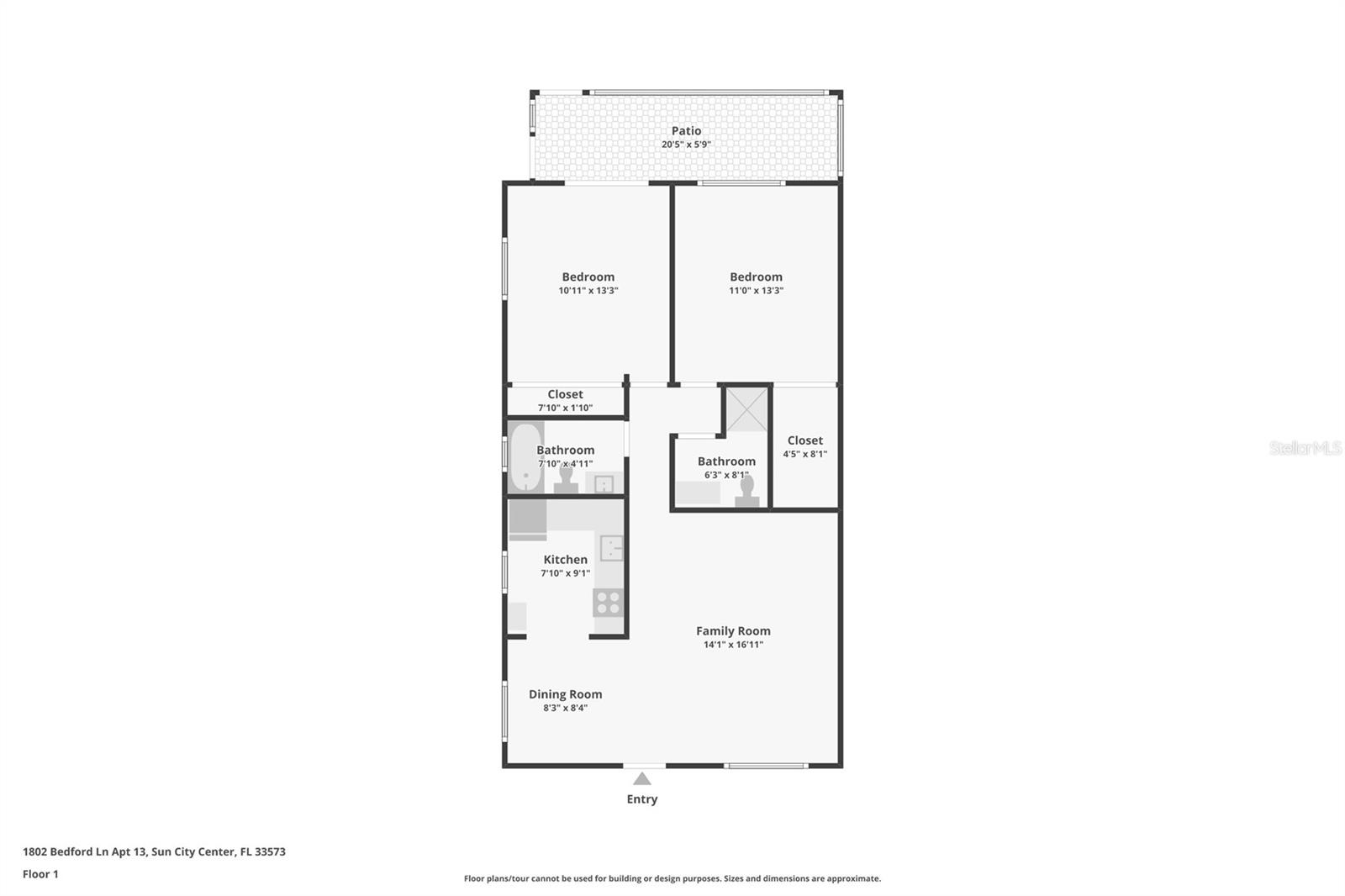 1802 BEDFORD LN #13, SUN CITY CENTER, FL, 33573