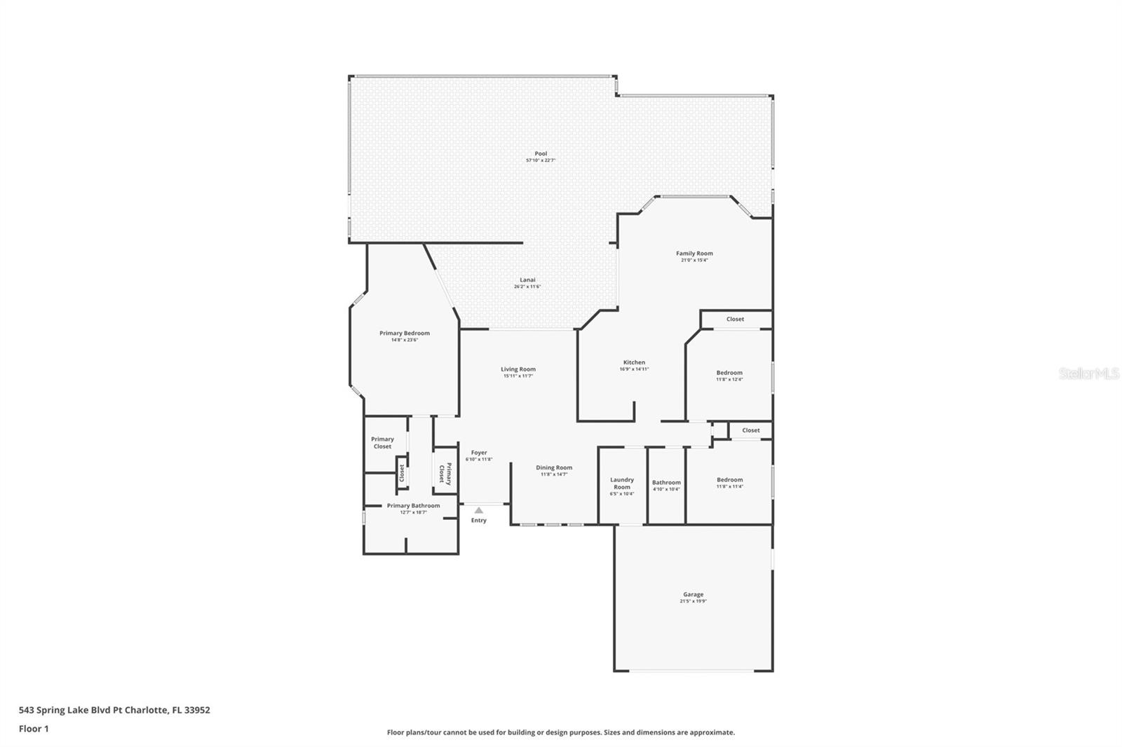 543 SPRING LAKE BLVD NW, PORT CHARLOTTE, FL, 33952