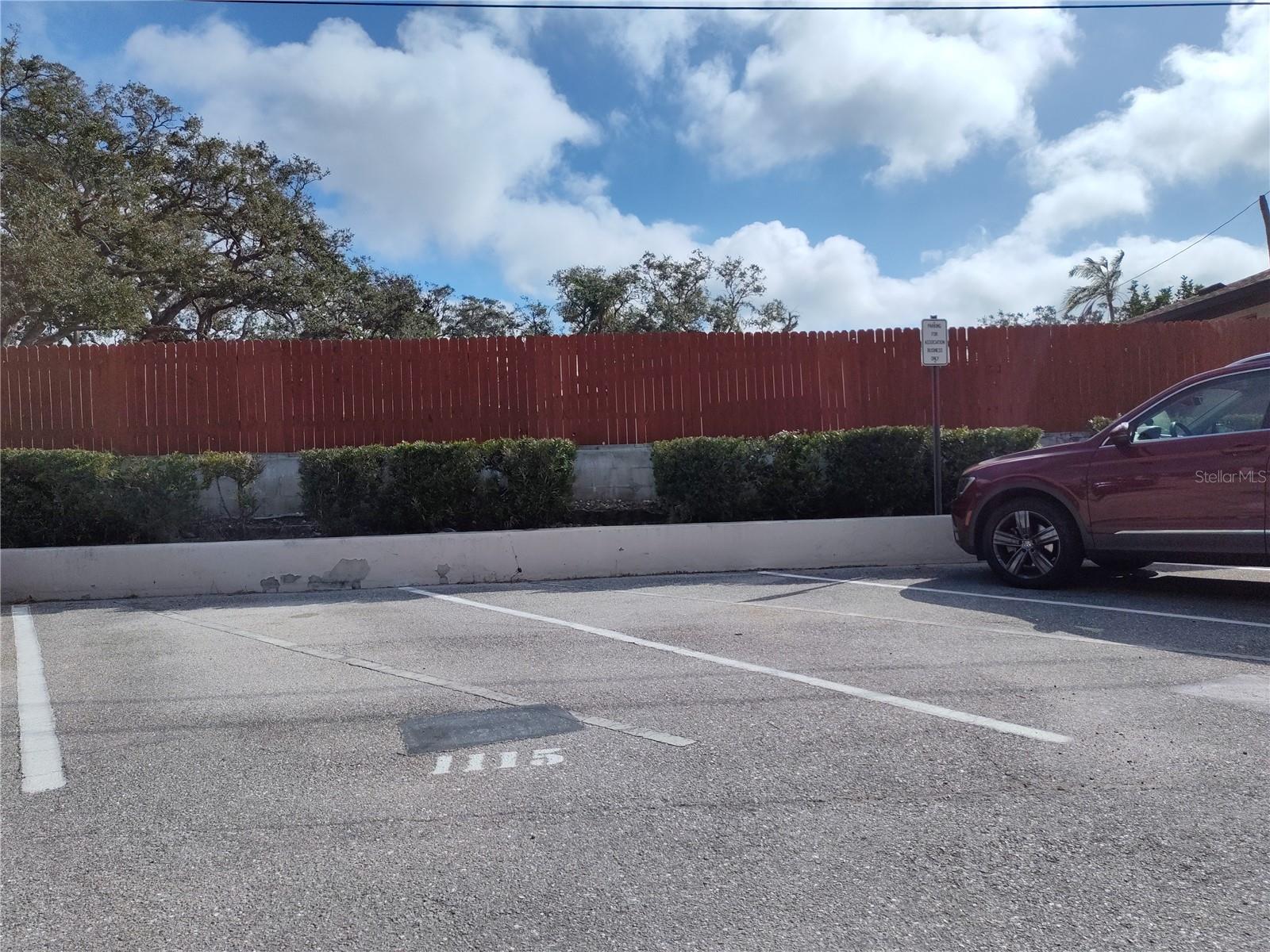 View from the front of the unit