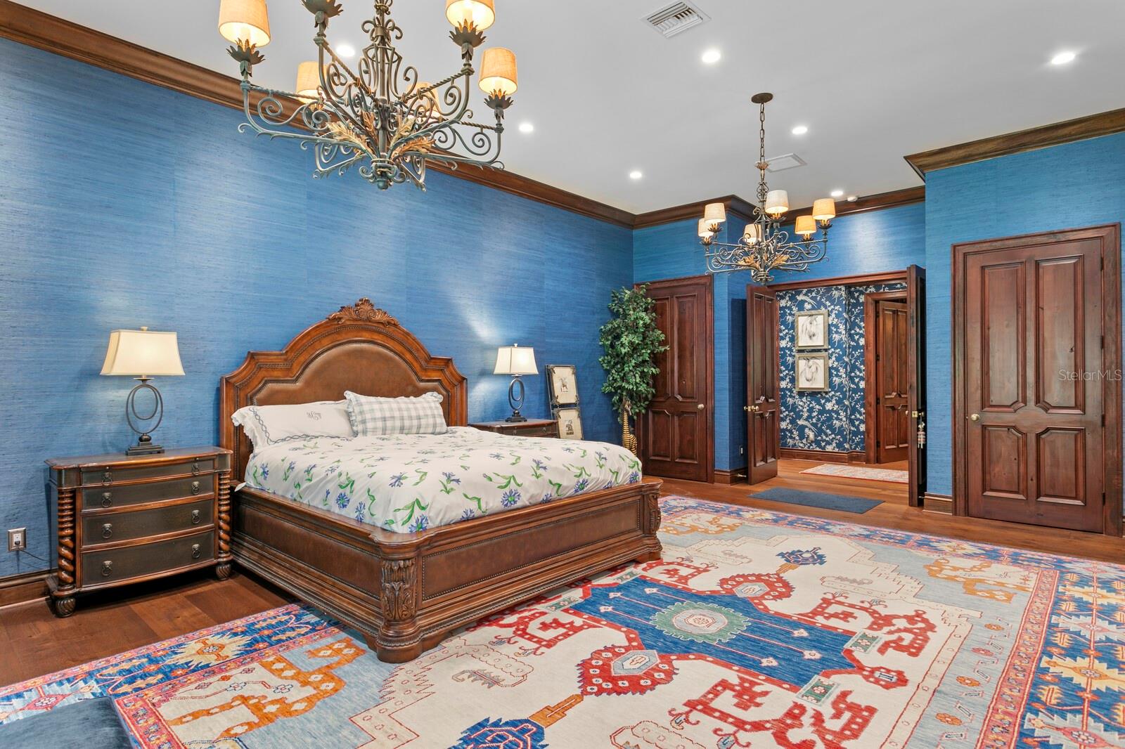 the ornate chandeliers hint at a touch of opulence that elevates the ambiance to new heights