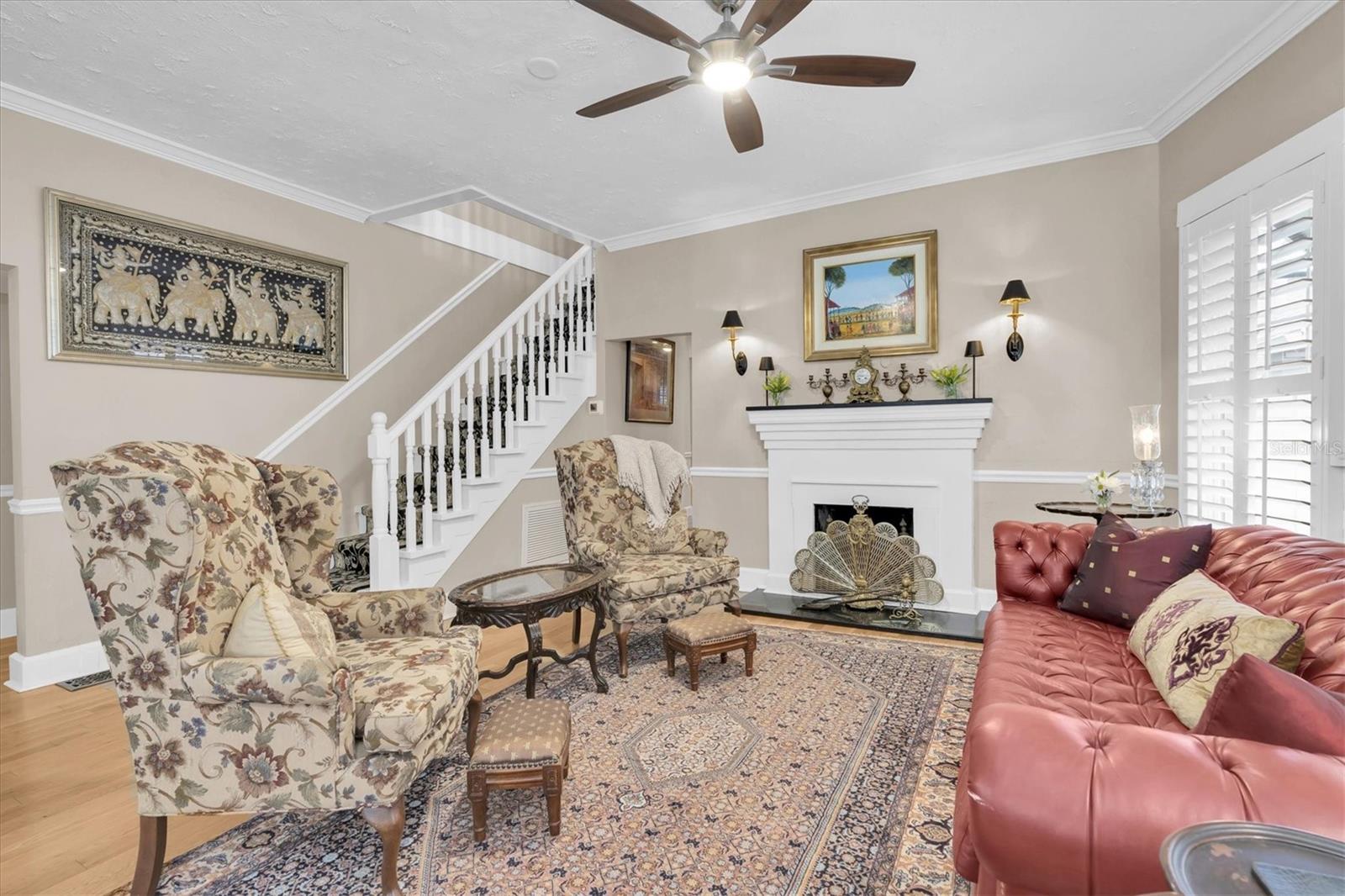 Separate Sitting Area w/Fireplace