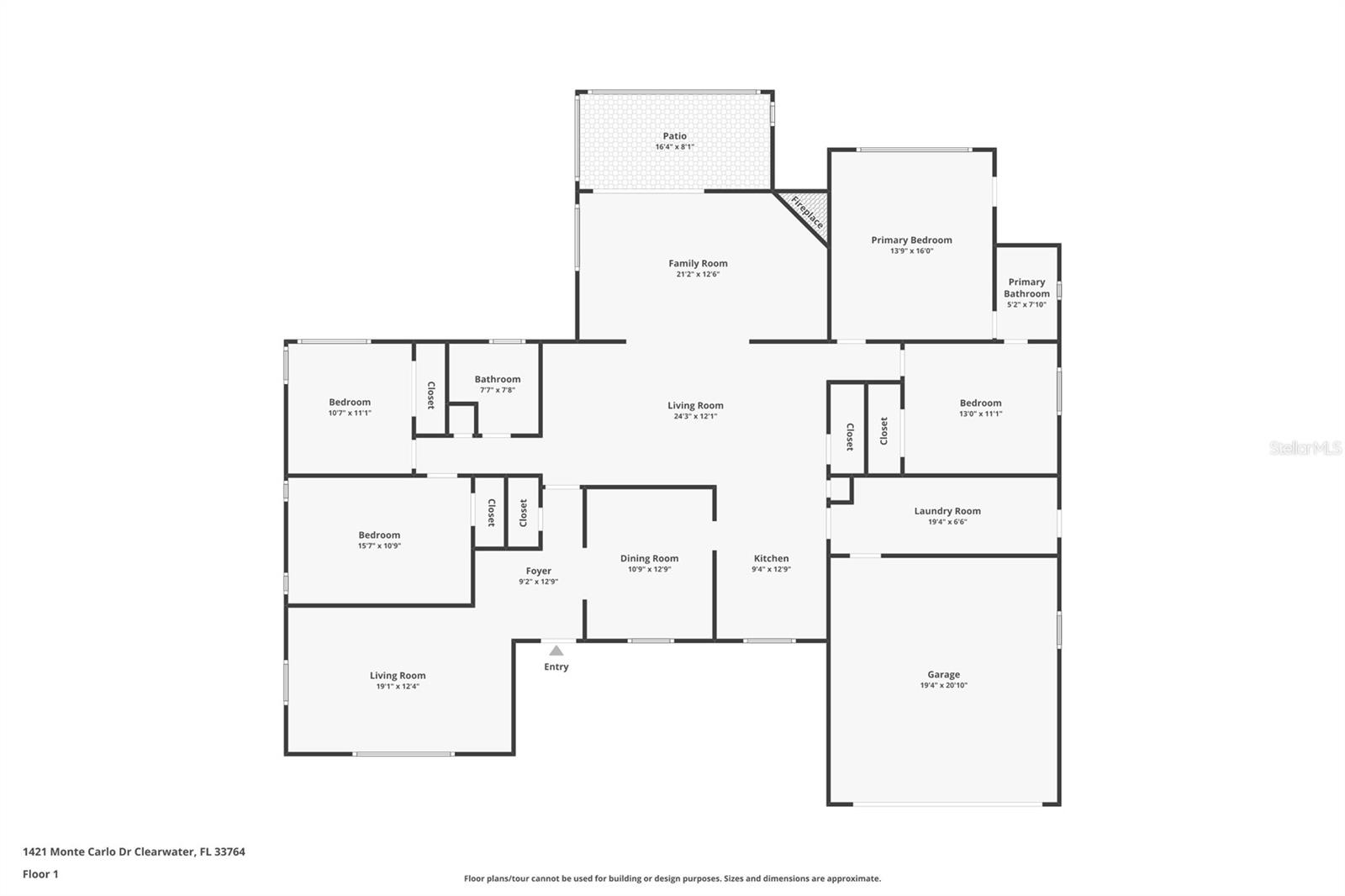 1421 MONTE CARLO DR, CLEARWATER, FL, 33764