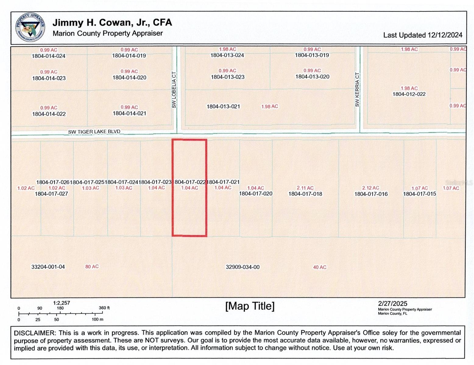 Lot 22 SW TIGER LAKE BLVD, DUNNELLON, FL, 34431