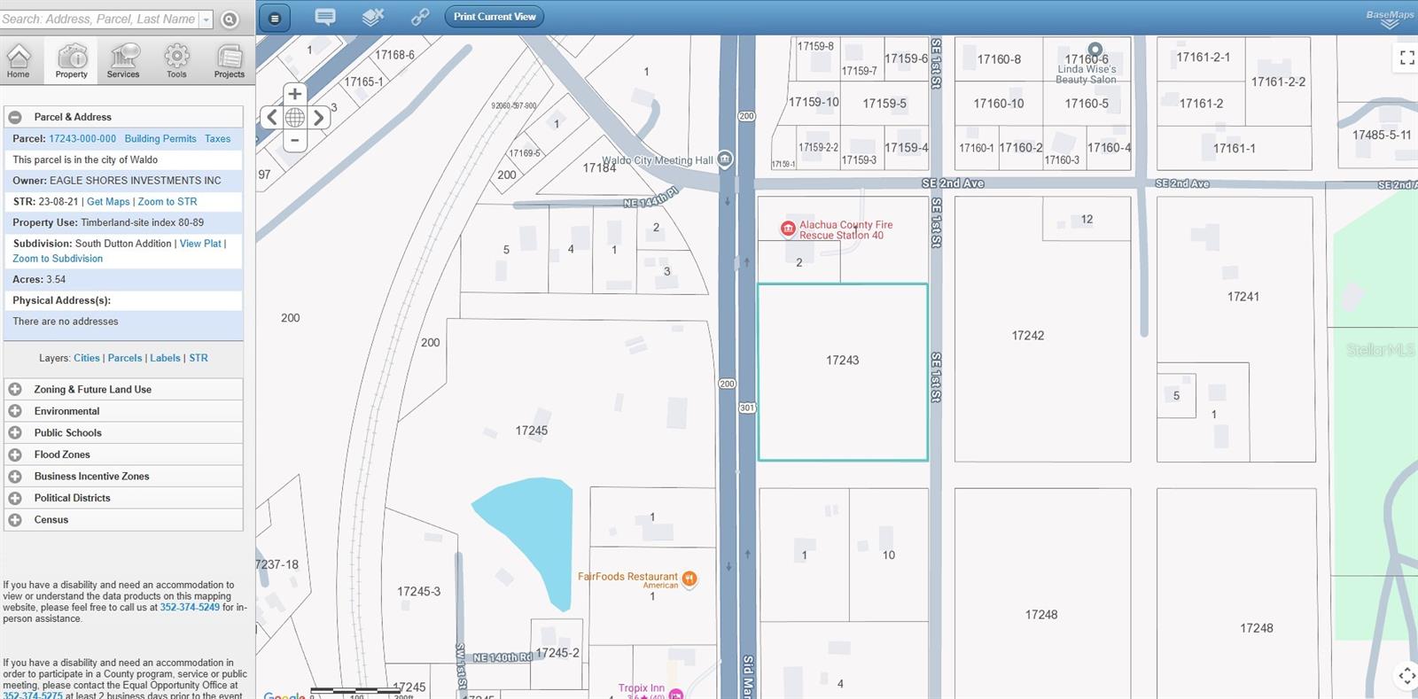 US-301, WALDO, FL, 32694