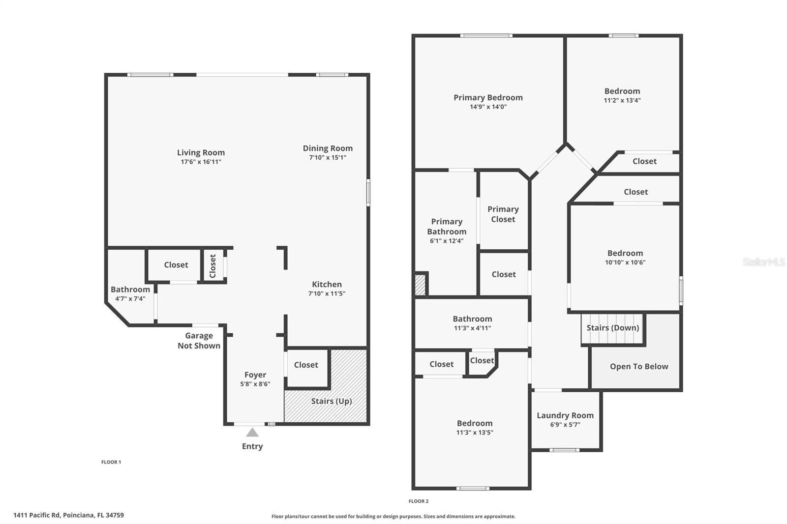 1411 PACIFIC RD, POINCIANA, FL, 34759