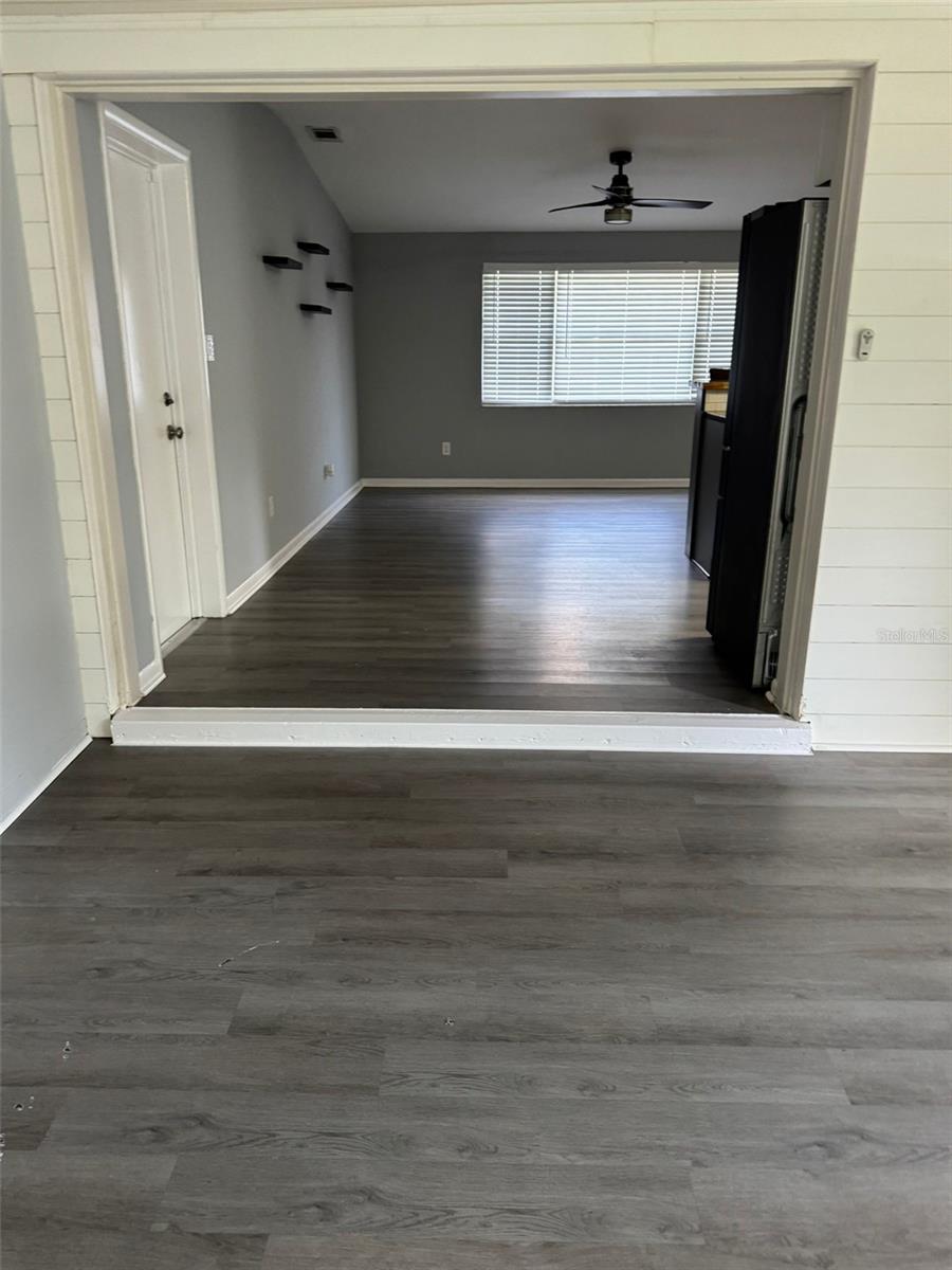 View from back room into living room