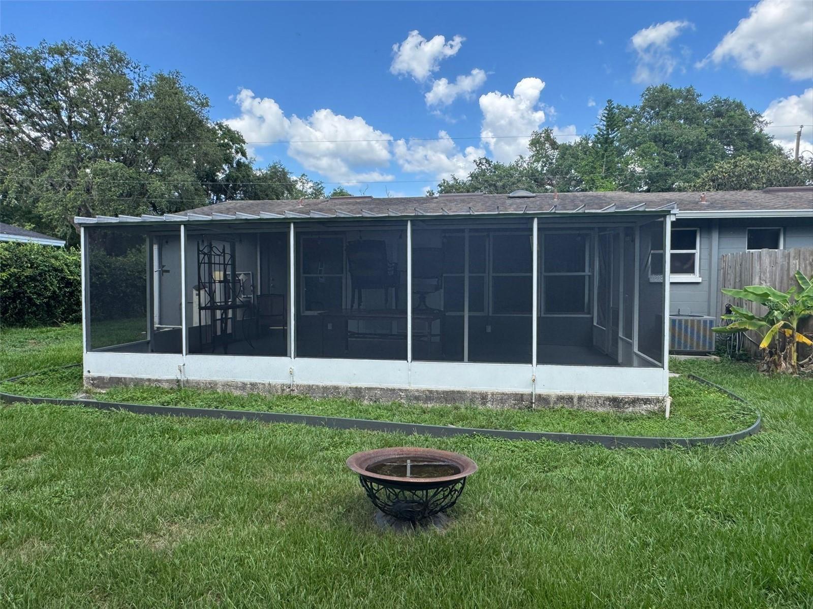 Back porch on house