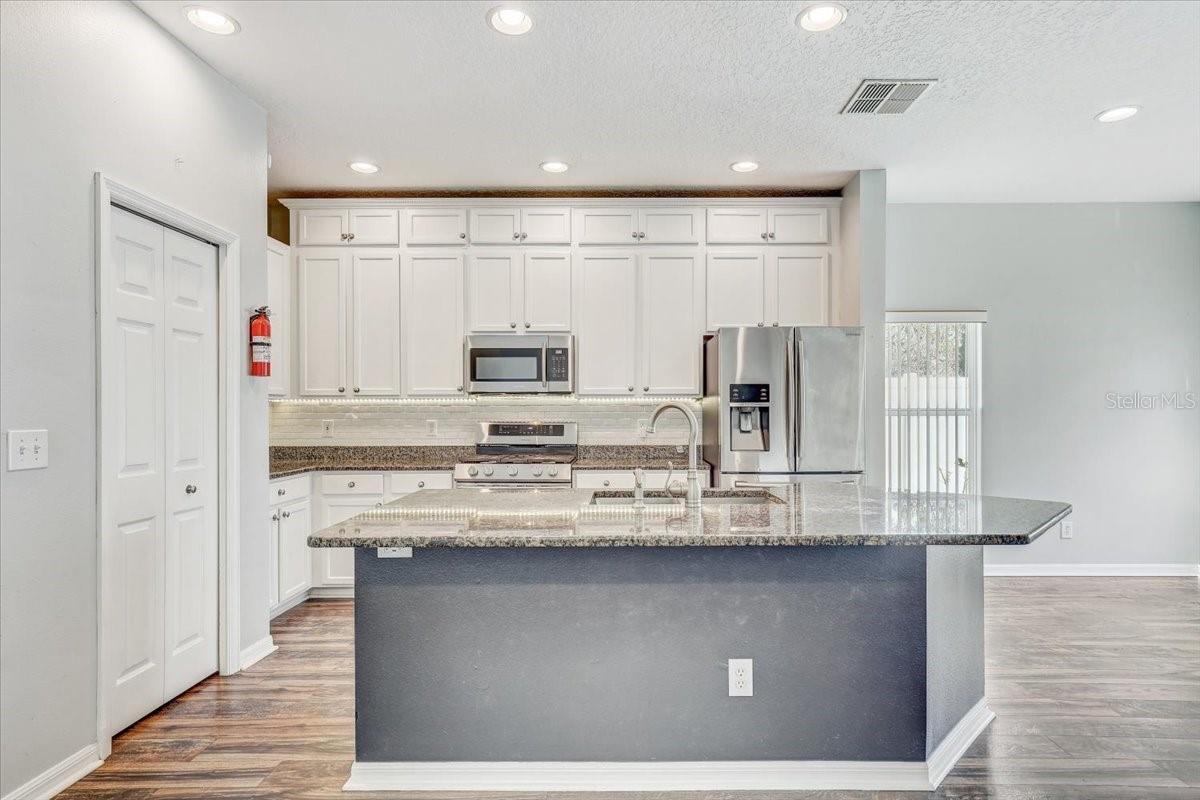 kitchen and island