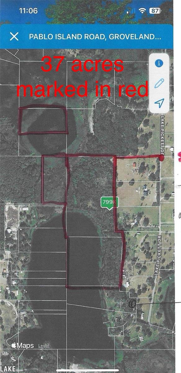 PABLO ISLAND ROAD, GROVELAND, FL, 34736