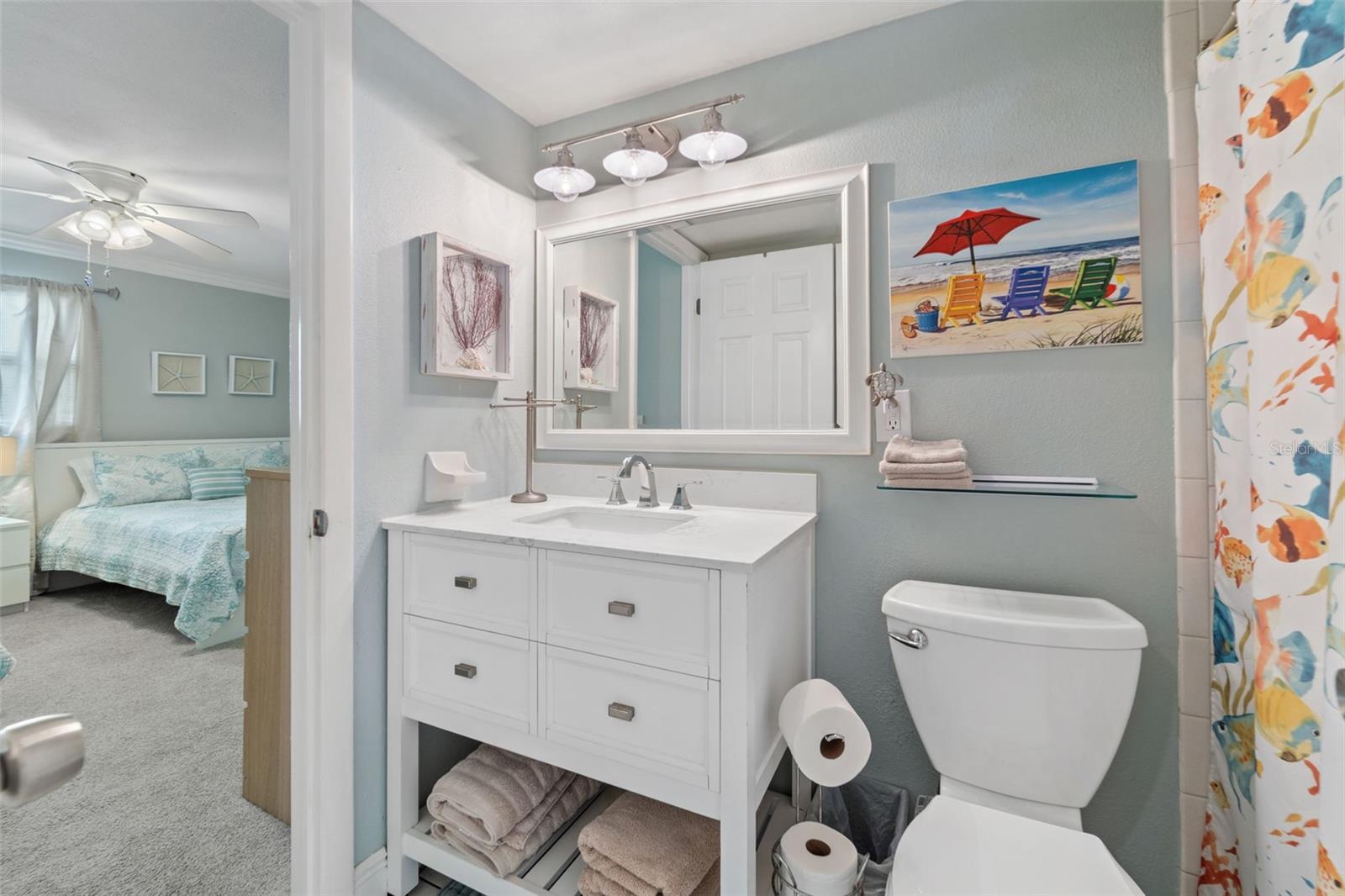 Bathroom has been updated.