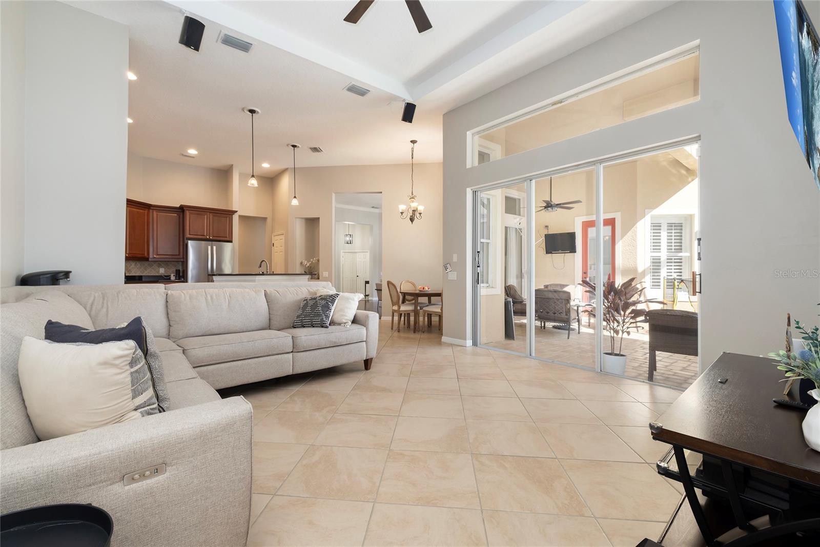 Family room off the kitchen