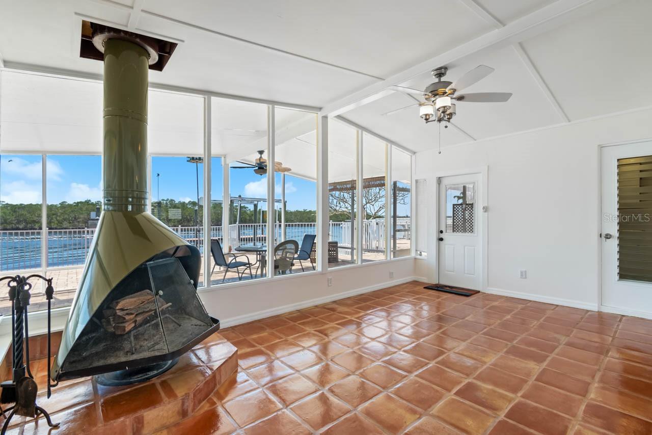 Wood-Burning Fireplace