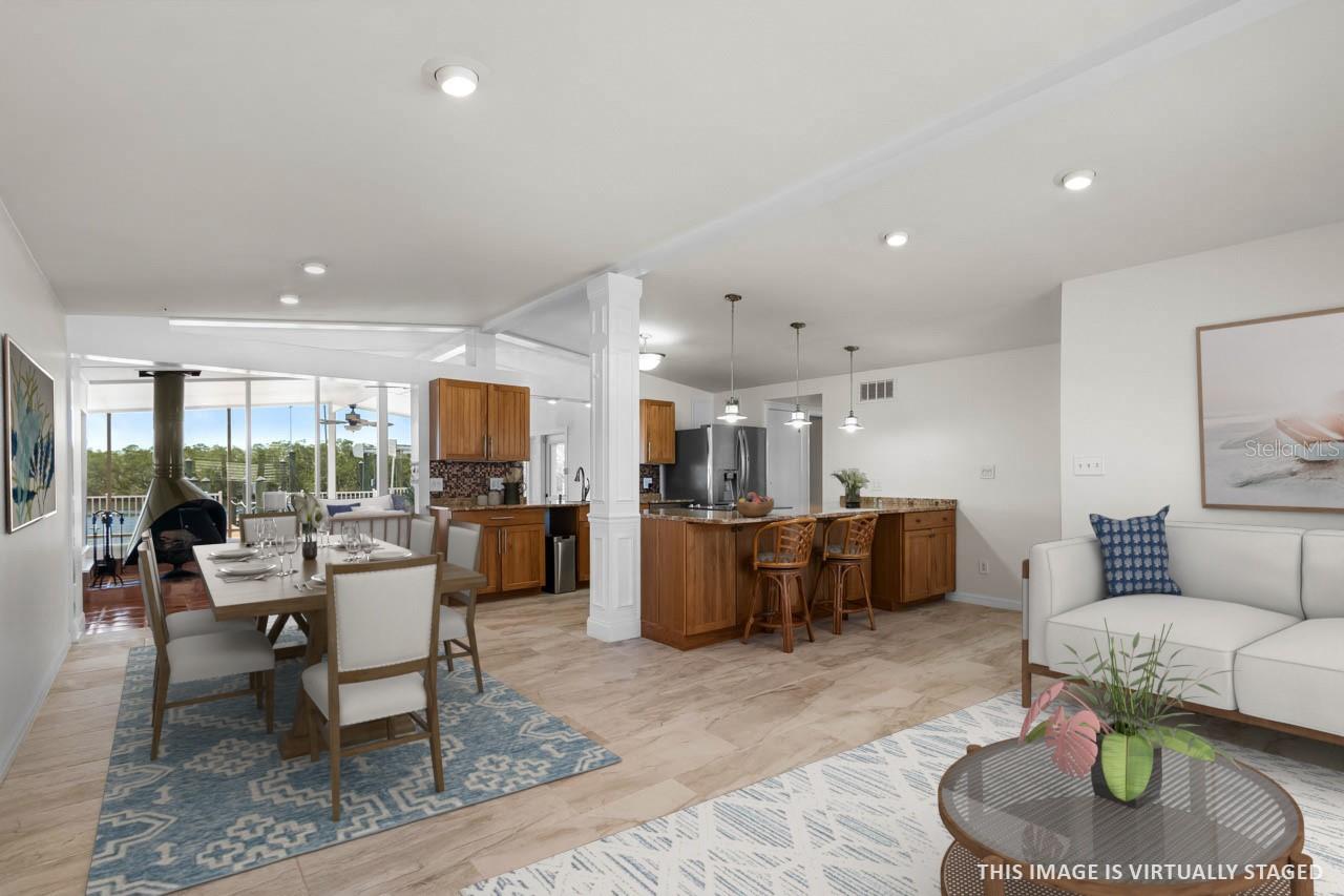 Great Room with Virtual Staging