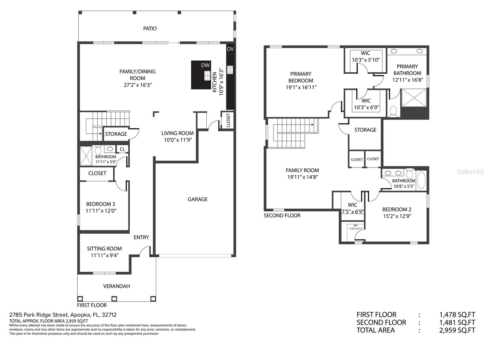 2785 PARK RIDGE ST, APOPKA, FL, 32712