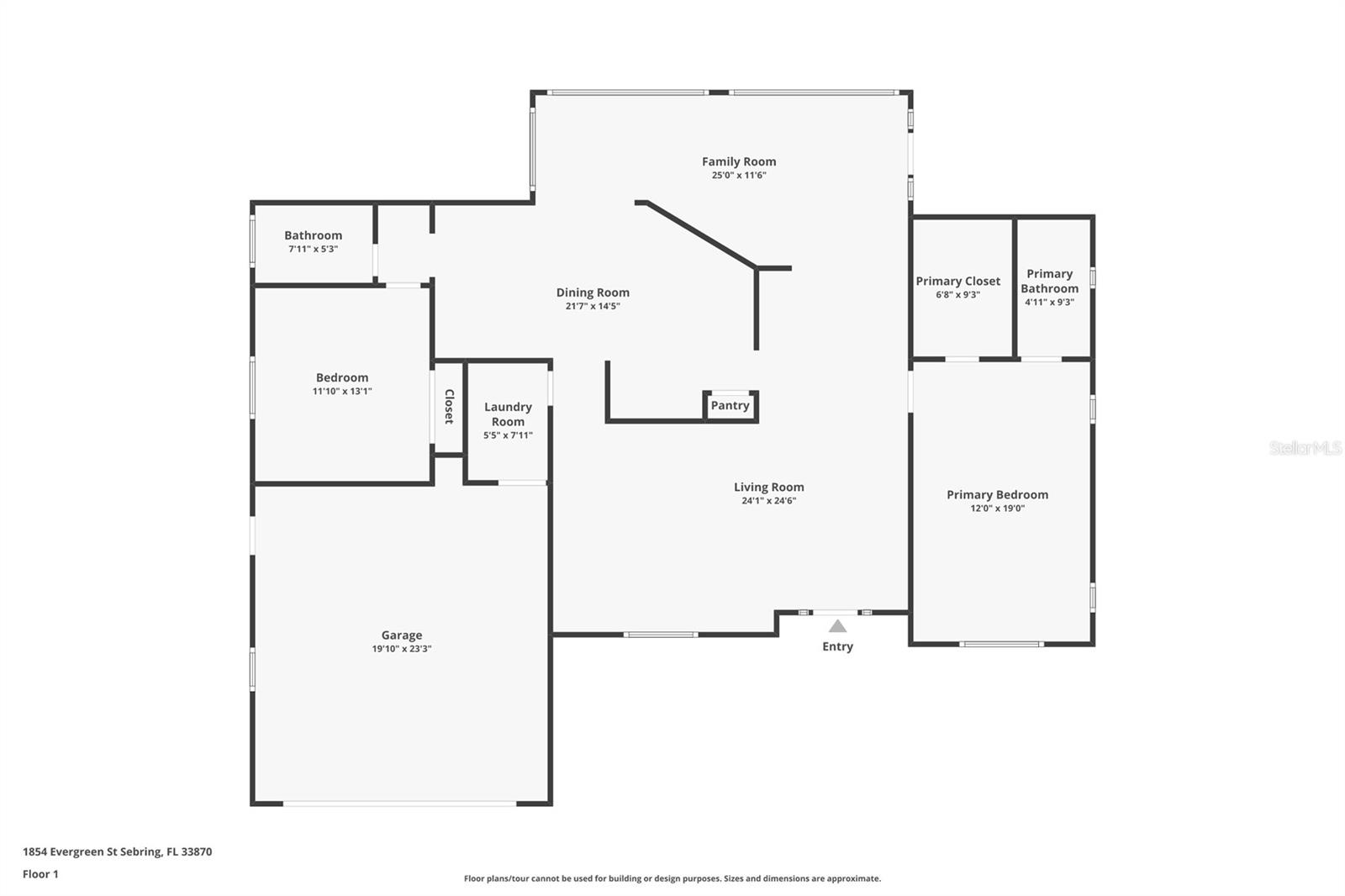 1854 EVERGREEN ST, SEBRING, FL, 33870