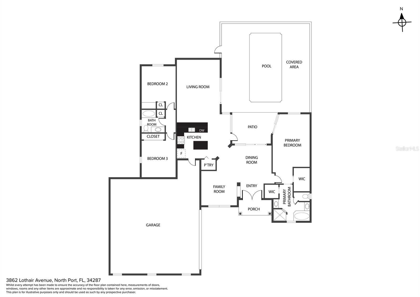 3862 LOTHAIR AVE, NORTH PORT, FL, 34287