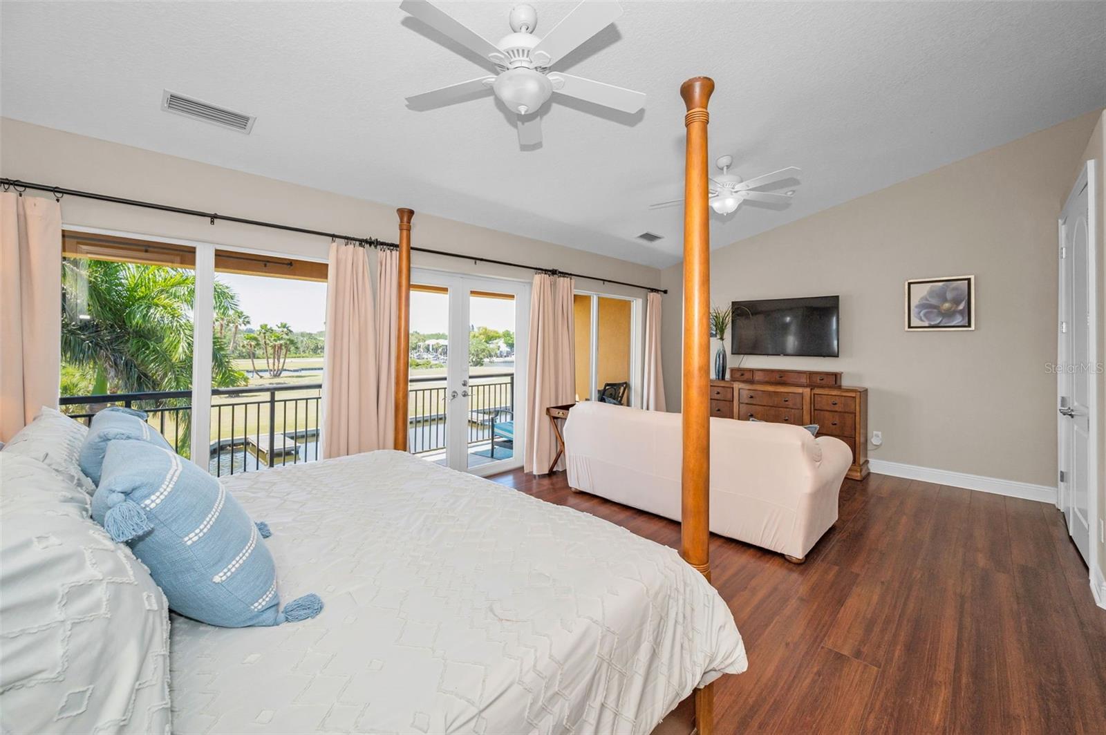 Stunning Primary with a full balcony!