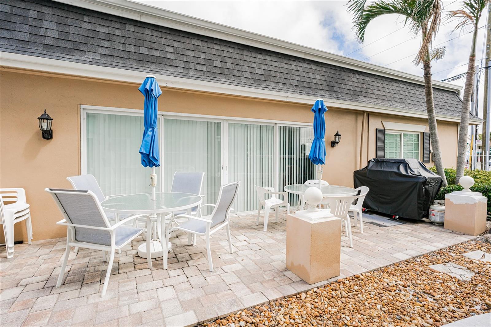 Outdoor grilling area