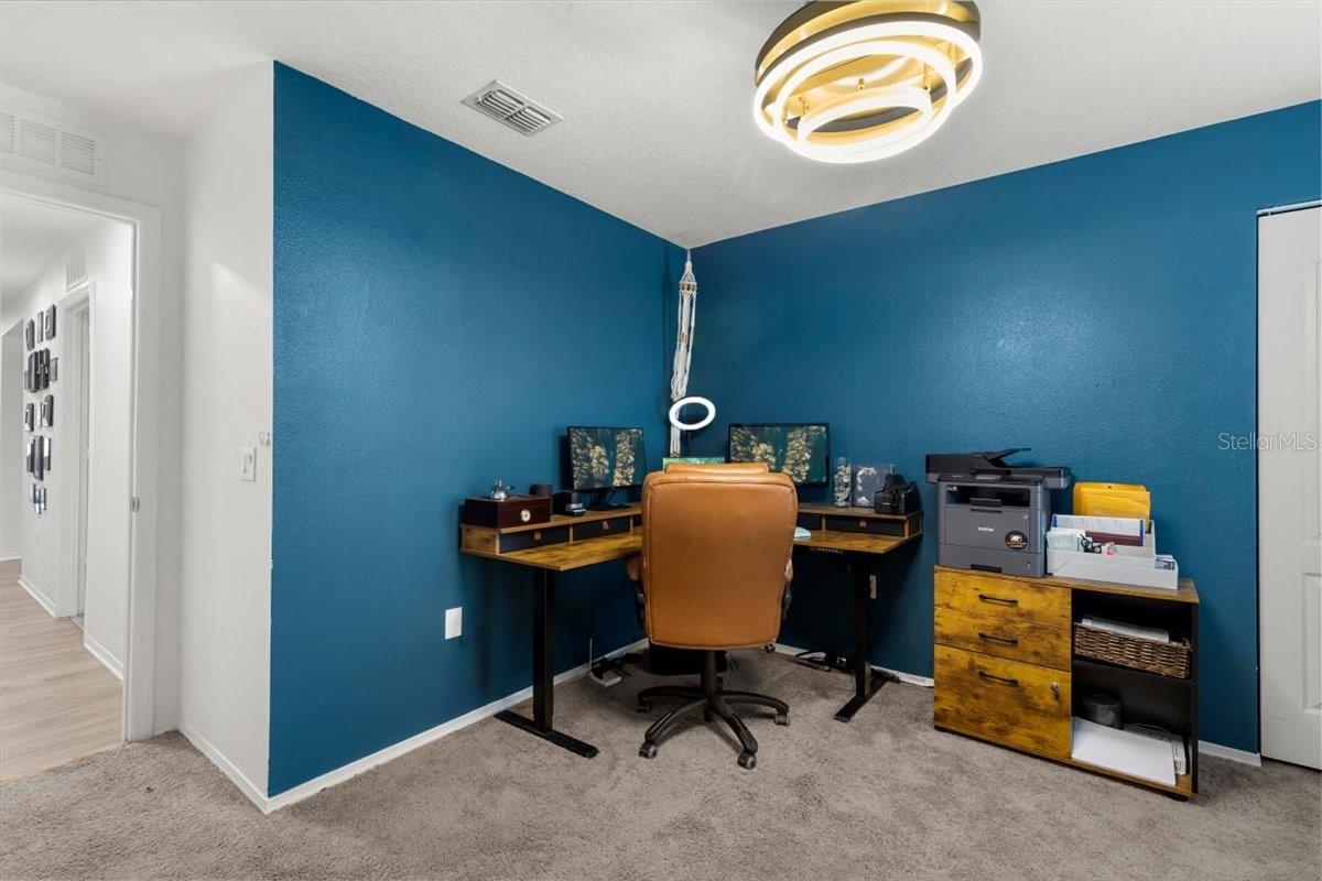 Bedroom used for office space