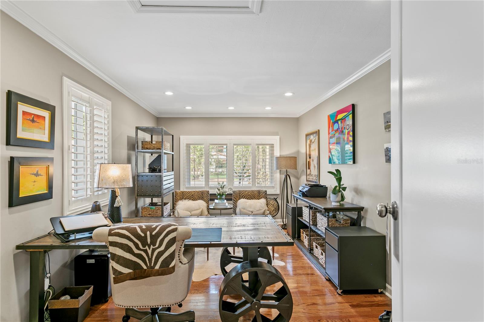 Working from home is convenient with 2 home offices.