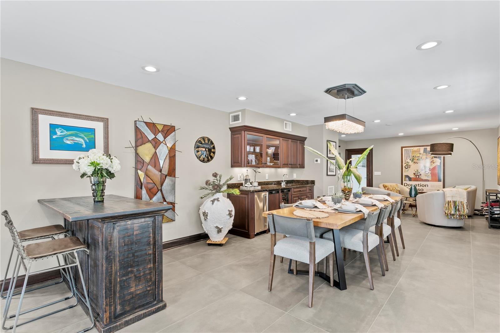 Florida Room with wet bar.