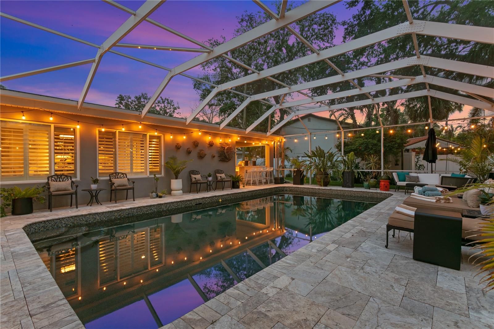 Private and unique, this space is perfect for outdoor entertainment.
